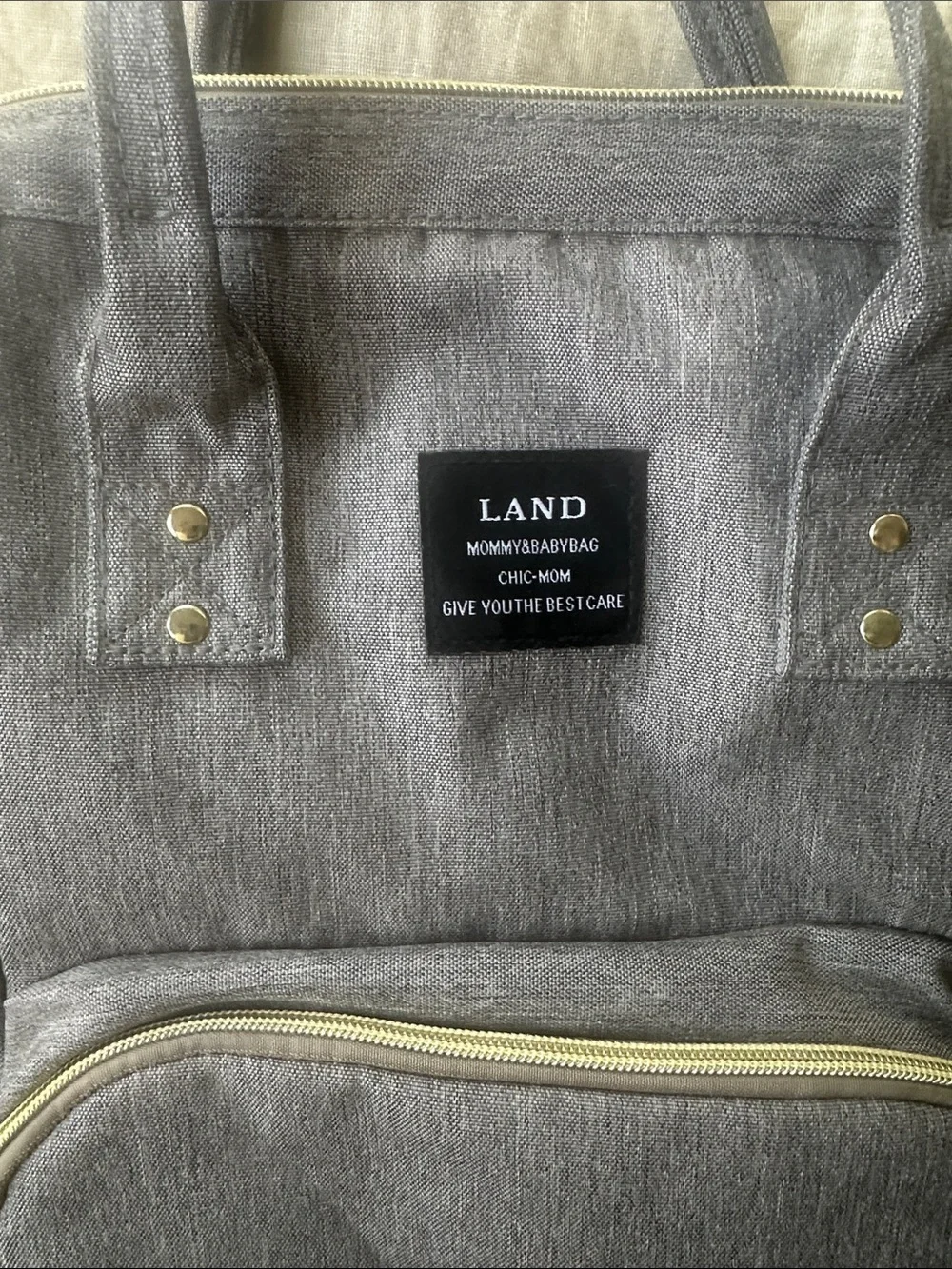 Land Mommy & Me Gray Lightweight Diaper Bag Backpack